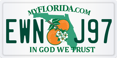 FL license plate EWNJ97