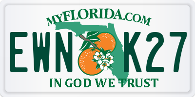 FL license plate EWNK27