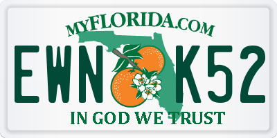 FL license plate EWNK52