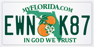FL license plate EWNK87