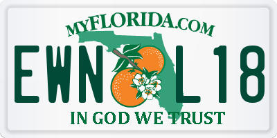 FL license plate EWNL18