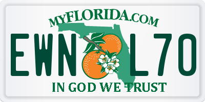FL license plate EWNL70
