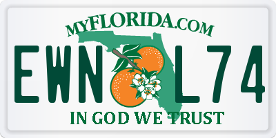 FL license plate EWNL74