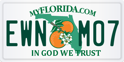 FL license plate EWNM07
