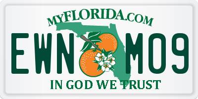 FL license plate EWNM09