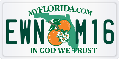 FL license plate EWNM16