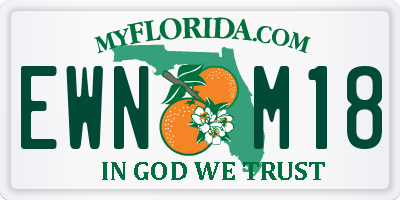 FL license plate EWNM18