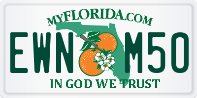 FL license plate EWNM50