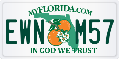 FL license plate EWNM57