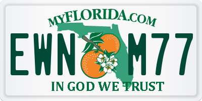 FL license plate EWNM77