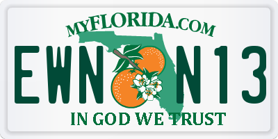 FL license plate EWNN13