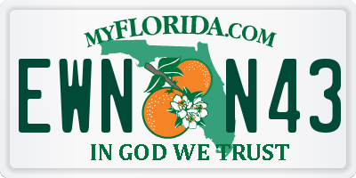 FL license plate EWNN43
