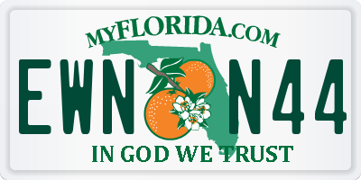 FL license plate EWNN44