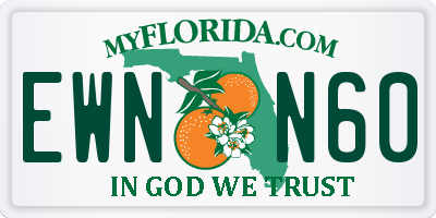 FL license plate EWNN60