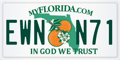 FL license plate EWNN71