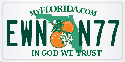 FL license plate EWNN77