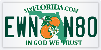 FL license plate EWNN80