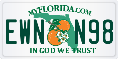 FL license plate EWNN98