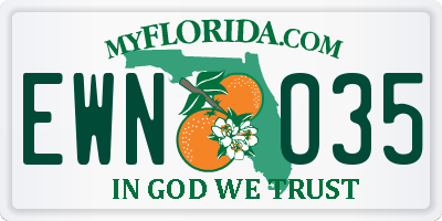 FL license plate EWNO35