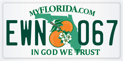 FL license plate EWNO67