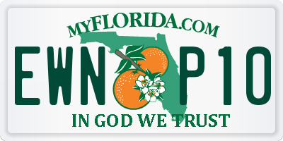 FL license plate EWNP10
