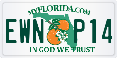 FL license plate EWNP14