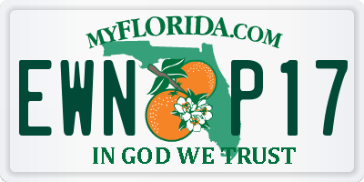 FL license plate EWNP17