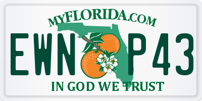 FL license plate EWNP43