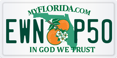 FL license plate EWNP50