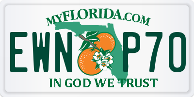 FL license plate EWNP70