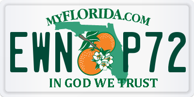 FL license plate EWNP72