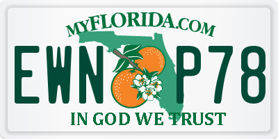 FL license plate EWNP78