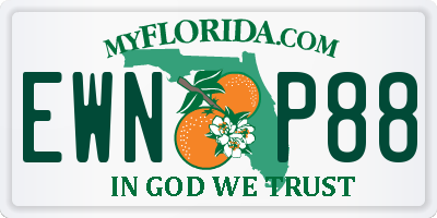 FL license plate EWNP88