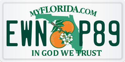 FL license plate EWNP89