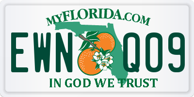 FL license plate EWNQ09