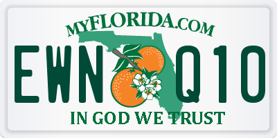 FL license plate EWNQ10