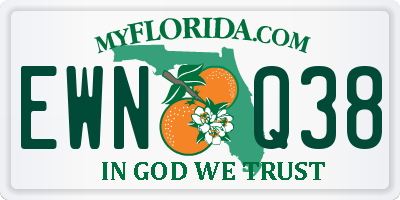 FL license plate EWNQ38