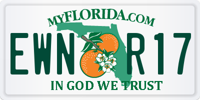 FL license plate EWNR17