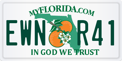 FL license plate EWNR41