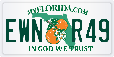 FL license plate EWNR49