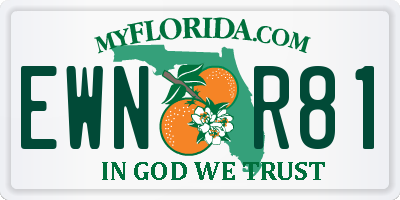 FL license plate EWNR81