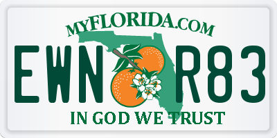 FL license plate EWNR83