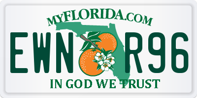 FL license plate EWNR96