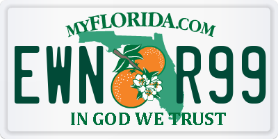 FL license plate EWNR99
