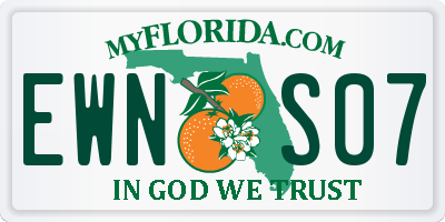 FL license plate EWNS07