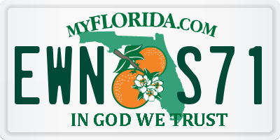 FL license plate EWNS71