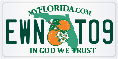 FL license plate EWNT09