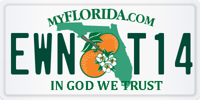 FL license plate EWNT14
