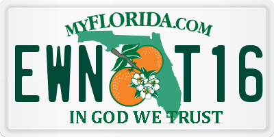 FL license plate EWNT16