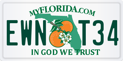 FL license plate EWNT34